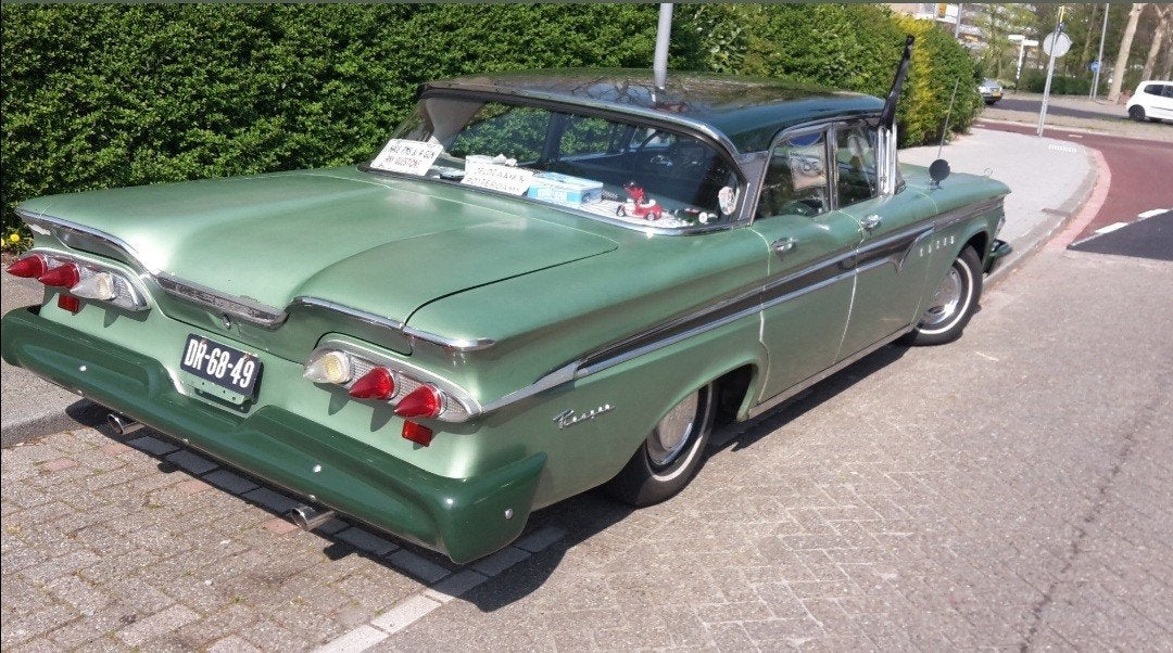 GERESERVEERD Edsel Ranger 1959 V8,Two Tone. Lpg., Auto's, Automaat, 8 cilinders, Leder en Stof, Overige kleuren