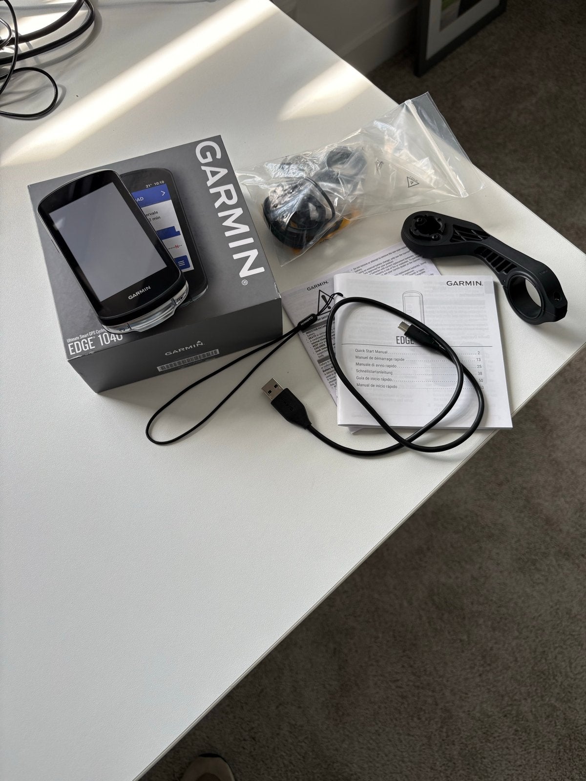 Garmin Edge 1040 Fietscomputer - Nieuwstaat, Compleet, Fietsen en Brommers, Fietsaccessoires | Fietscomputers, Ophalen of Verzenden
