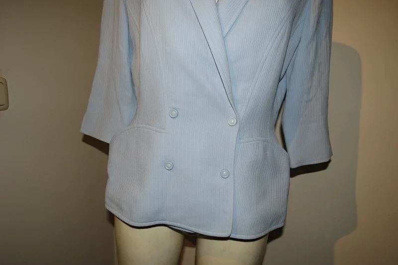 Thierry Mugler/ Mugler hemels blauwe vintage blazer FR 42, Maat 38/40 (M), Thierry Mugler, Zo goed als nieuw, Jasje