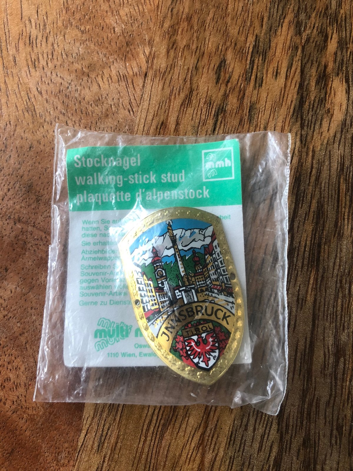 Stocknagel/wandelstokplaatje Innsbruck, Verzamelen, Ophalen of Verzenden, Zo goed als nieuw