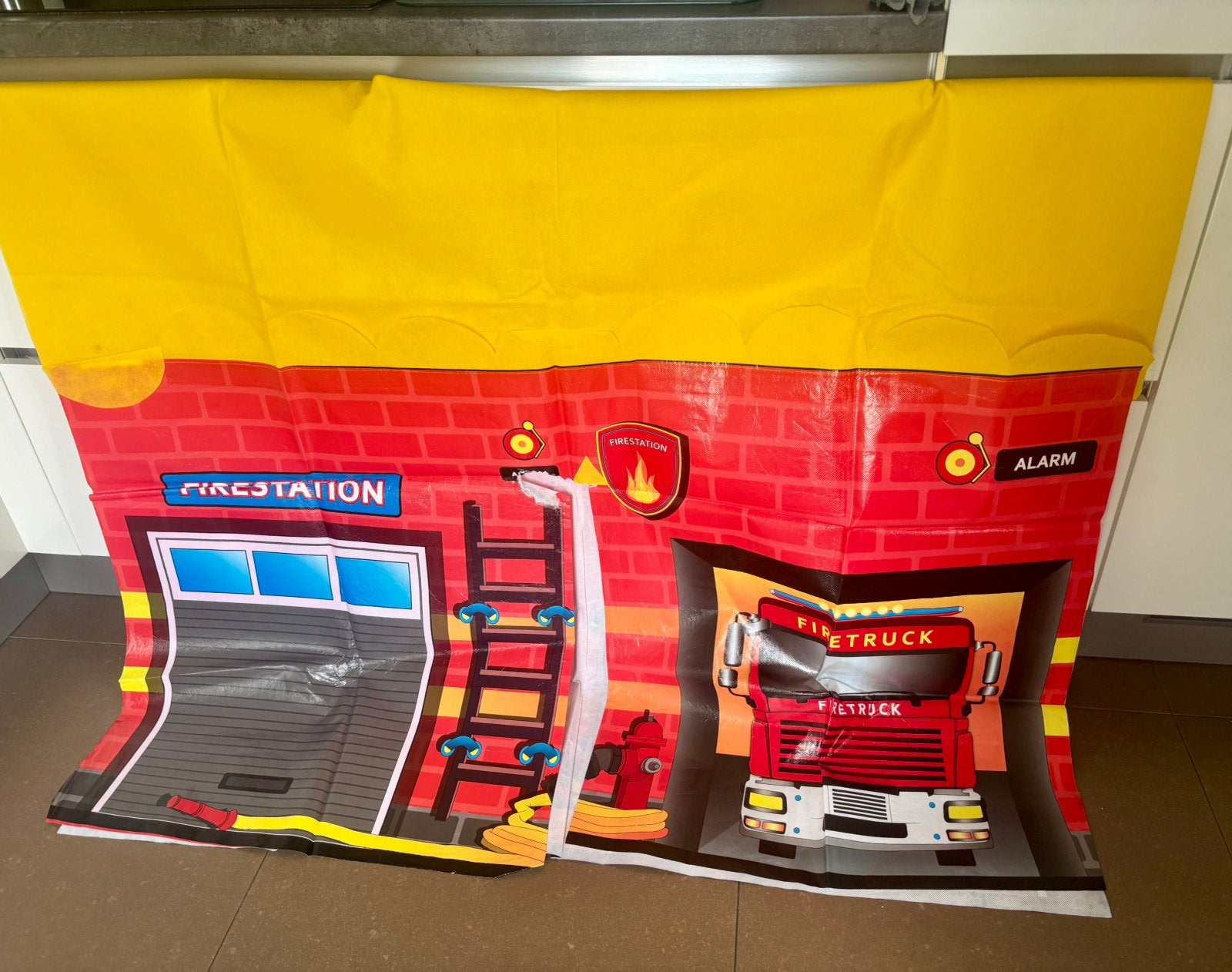 Brandweer tafeltent brandweerkazerne tafel speeltent 80x140, Ophalen of Verzenden
