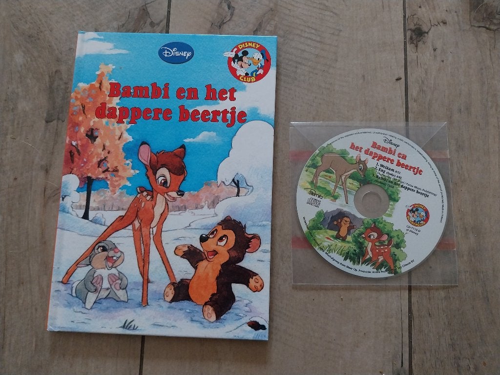 Disney Boekenclub: Bambi en het dappere beertje Inclusief CD, Gelezen, Ophalen of Verzenden, Sprookjes, Disney