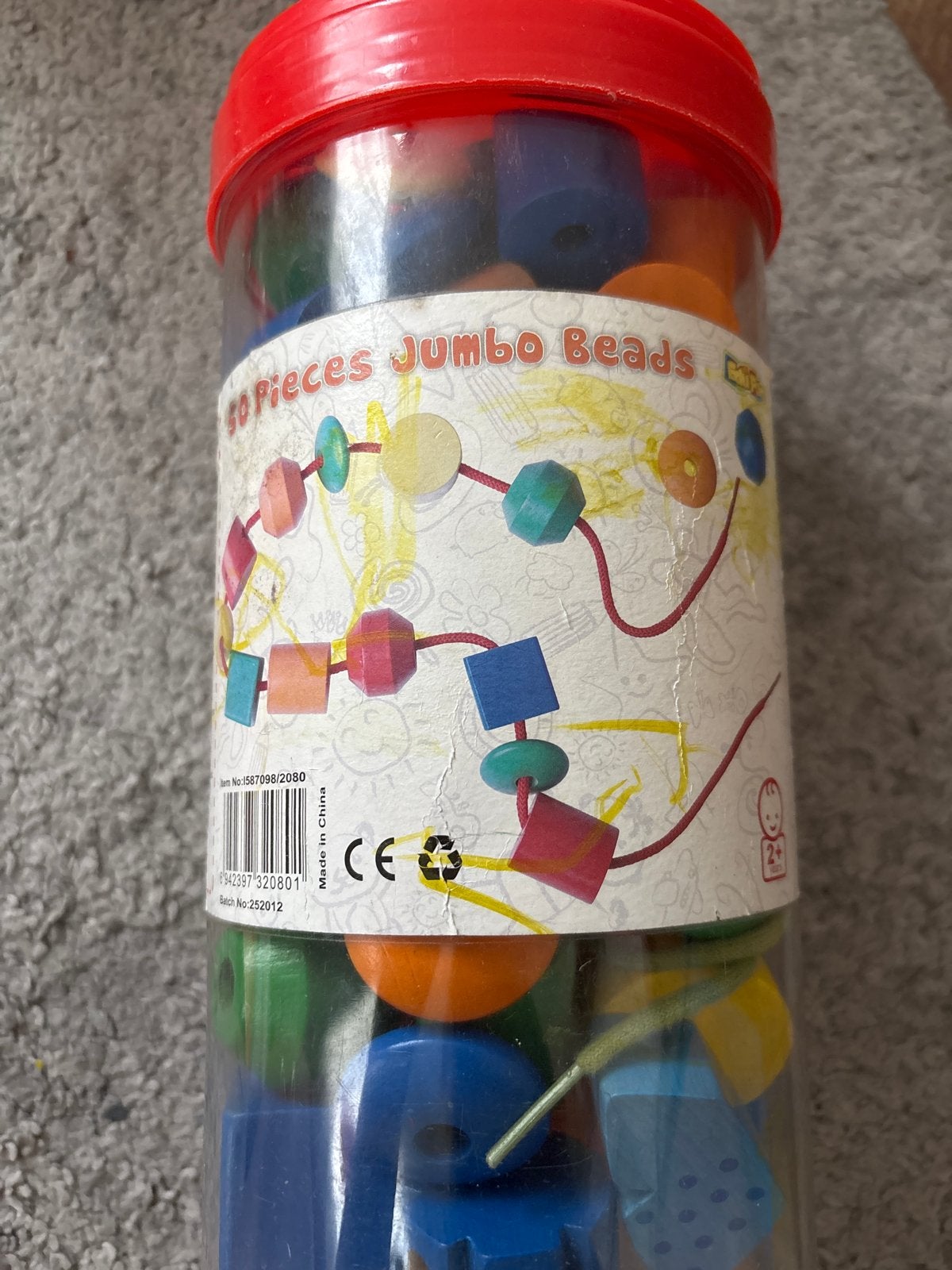 Jumbo kralen rijgset voor kinderen, Ophalen of Verzenden, Zo goed als nieuw, Knutselen