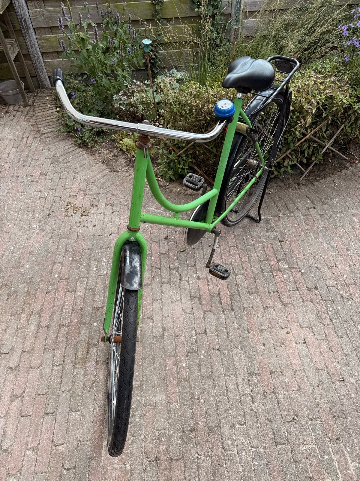 Groene stadsfiets met slot, terugtraprem, gebruikt, Fietsen en Brommers, Fietsen | Dames | Damesfietsen, Terugtraprem, Ophalen