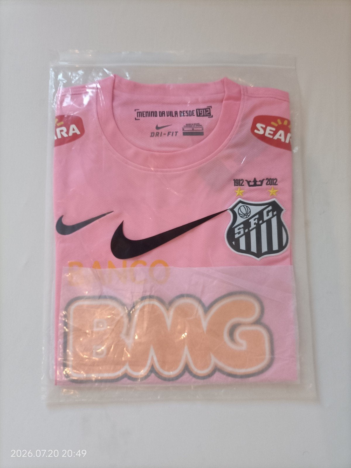 Santos FC Thuisshirt 2012/13 Roze  Nieuw, Maat 48/50 (M), Nike, Nieuw, Ophalen of Verzenden