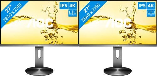 2x AOC U2790PQU 27 inch, Computers en Software, Monitoren, IPS, Aoc, In hoogte verstelbaar, Ophalen of Verzenden