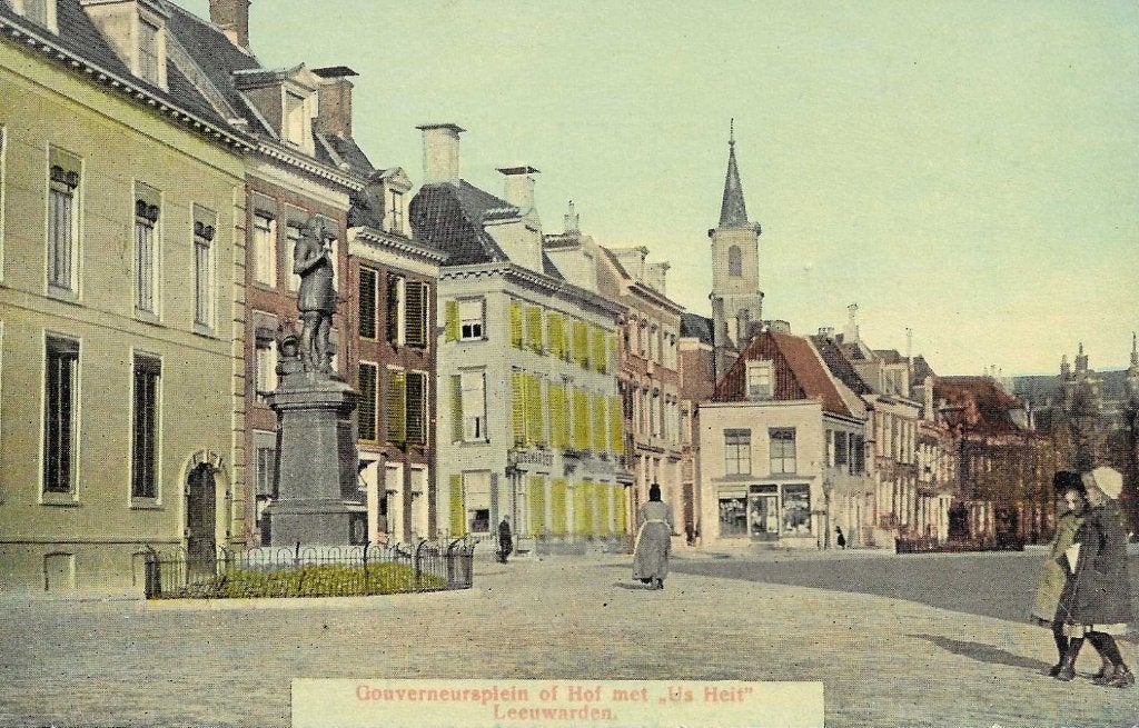 Leeuwarden, Gouverneursplein of Hof met Us Heit, Verzenden, Voor 1920, Gelopen, Friesland