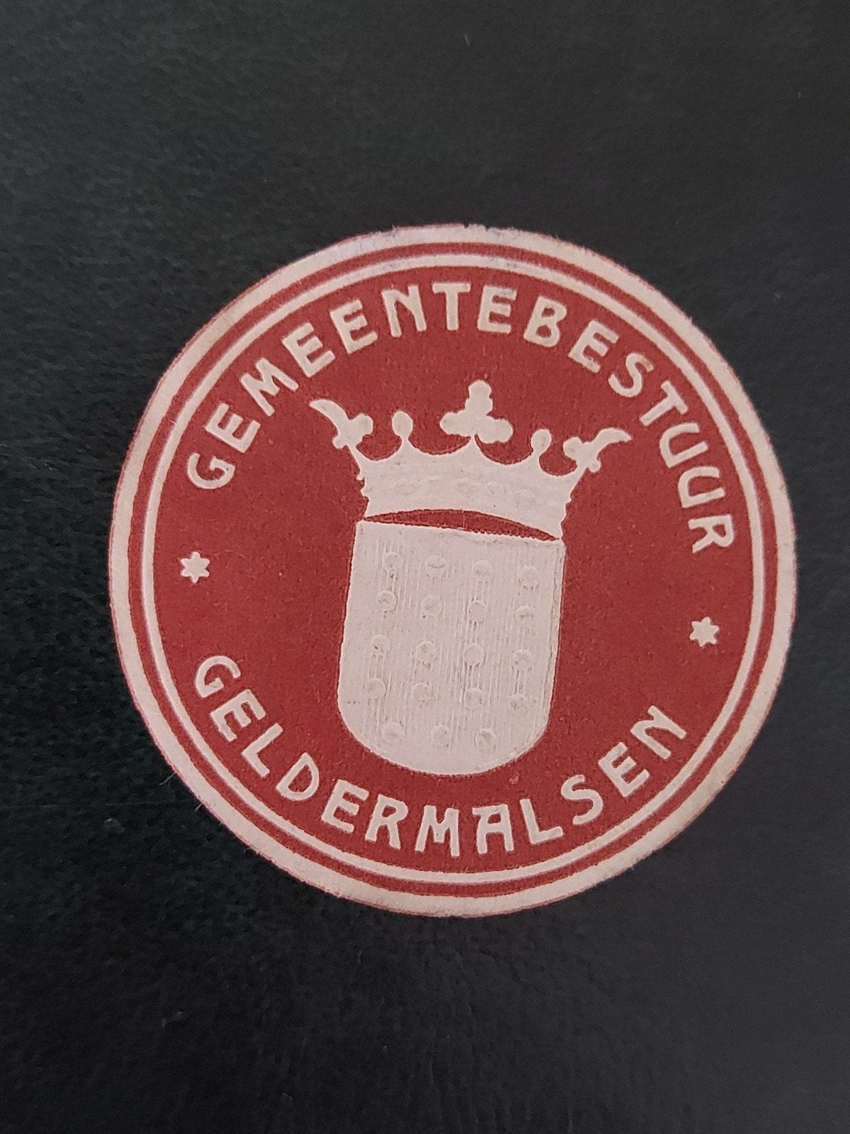 Sluitzegel Gemeentebestuur Geldermalsen, Verzenden