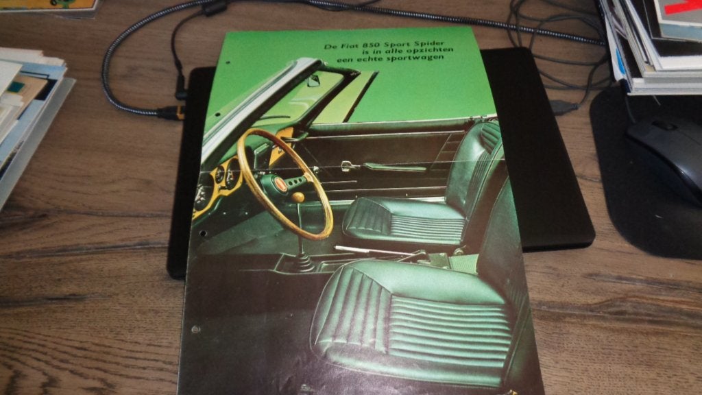 Folder FIAT 850 SPORT SPIDER     2-1969, Verzenden, Gelezen, Overige merken
