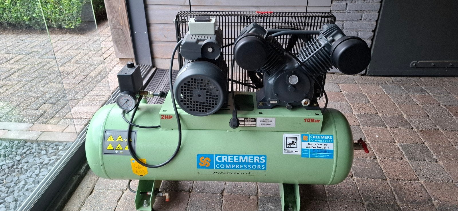 Creemers compressor CSG 310/60L 230 volt - Topstaat, Ophalen, Gebruikt, 10 bar of meer, 25 tot 100 liter