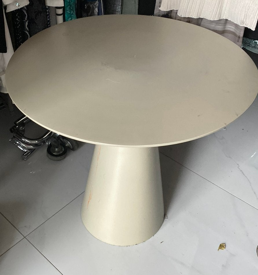 Salontafel bijzettafel display groen olijf creme rond olive, Huis en Inrichting, Ophalen, Gebruikt, Rond, Metaal