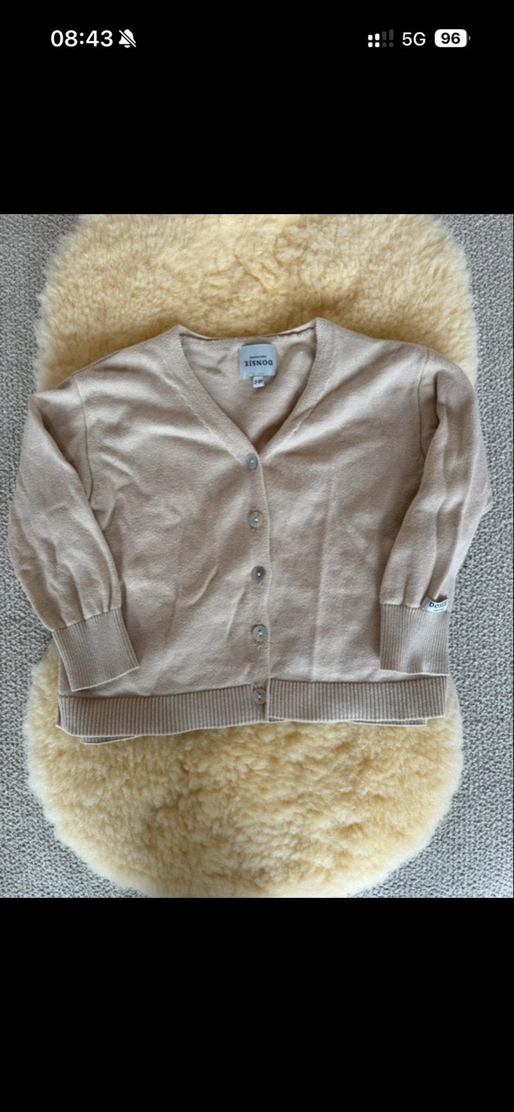 Donsje Amsterdam Cardigan / vest beige maat 2-3, Ophalen of Verzenden, Zo goed als nieuw, Jongen of Meisje