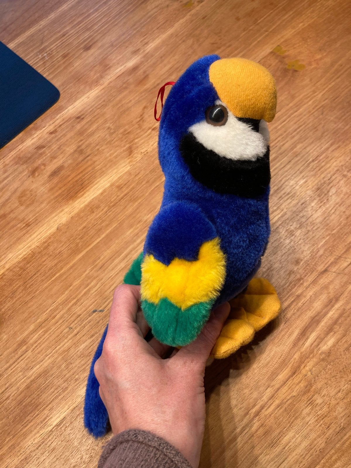 Kleurrijke Pluche Papegaai - Zo goed als nieuw, Ophalen, Overige typen, Blauw, Zo goed als nieuw