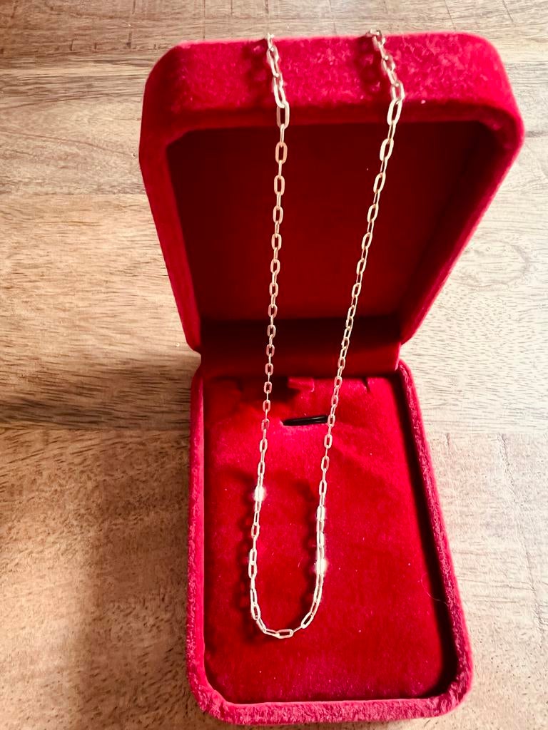 Elegante 18 Karaat Echt Gouden Ketting, Ophalen of Verzenden, Nieuw, Goud, Goud