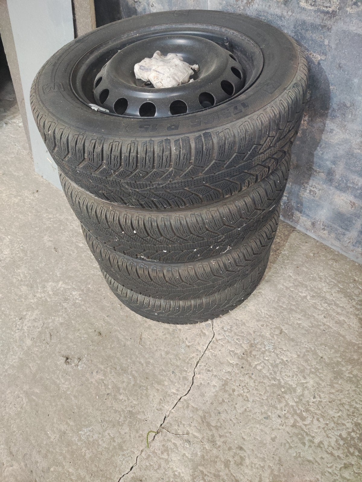 winterbanden met velgen, Ophalen, Gebruikt