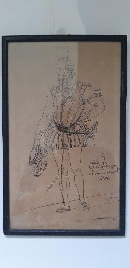 Antieke prenten, Ophalen, Klederdracht, Zo goed als nieuw, Voor 1940