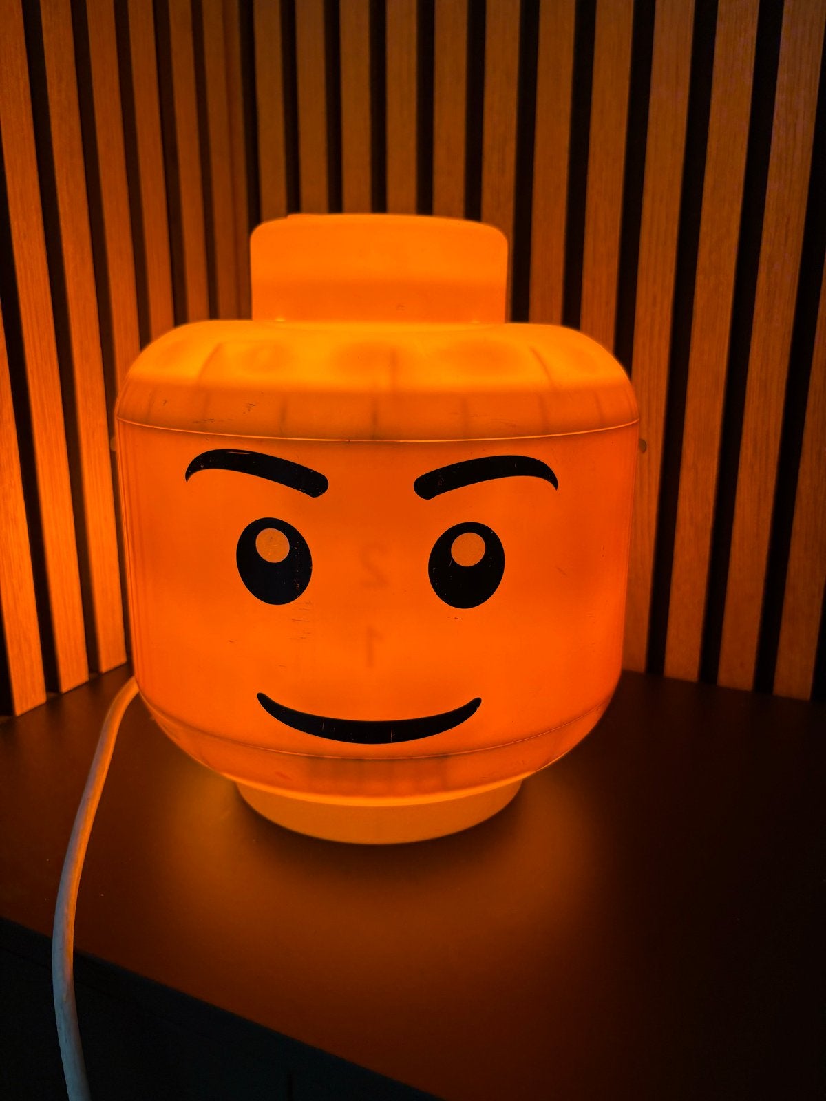 Grote LEGO Hoofd Lichtbak - Unieke Decoratie Lamp, Verzenden, Gebruikt, Lichtbak of (neon) lamp