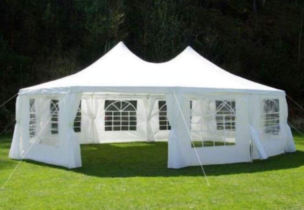 Exclusieve Pagode-Tent Event-Tent 8,9x6,5m Stalen Frame Wit, Ophalen of Verzenden, Nieuw, 8 meter of meer, Overige typen