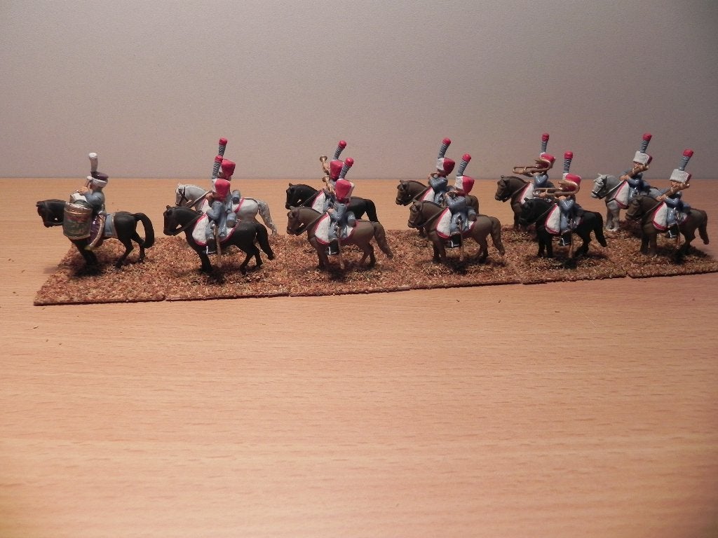 Minifigs, Napoleonic chasseurs, tin, 25mm, 11 figuren, Ophalen of Verzenden, Nieuw, 1:50 of kleiner, Figuur of Figuren