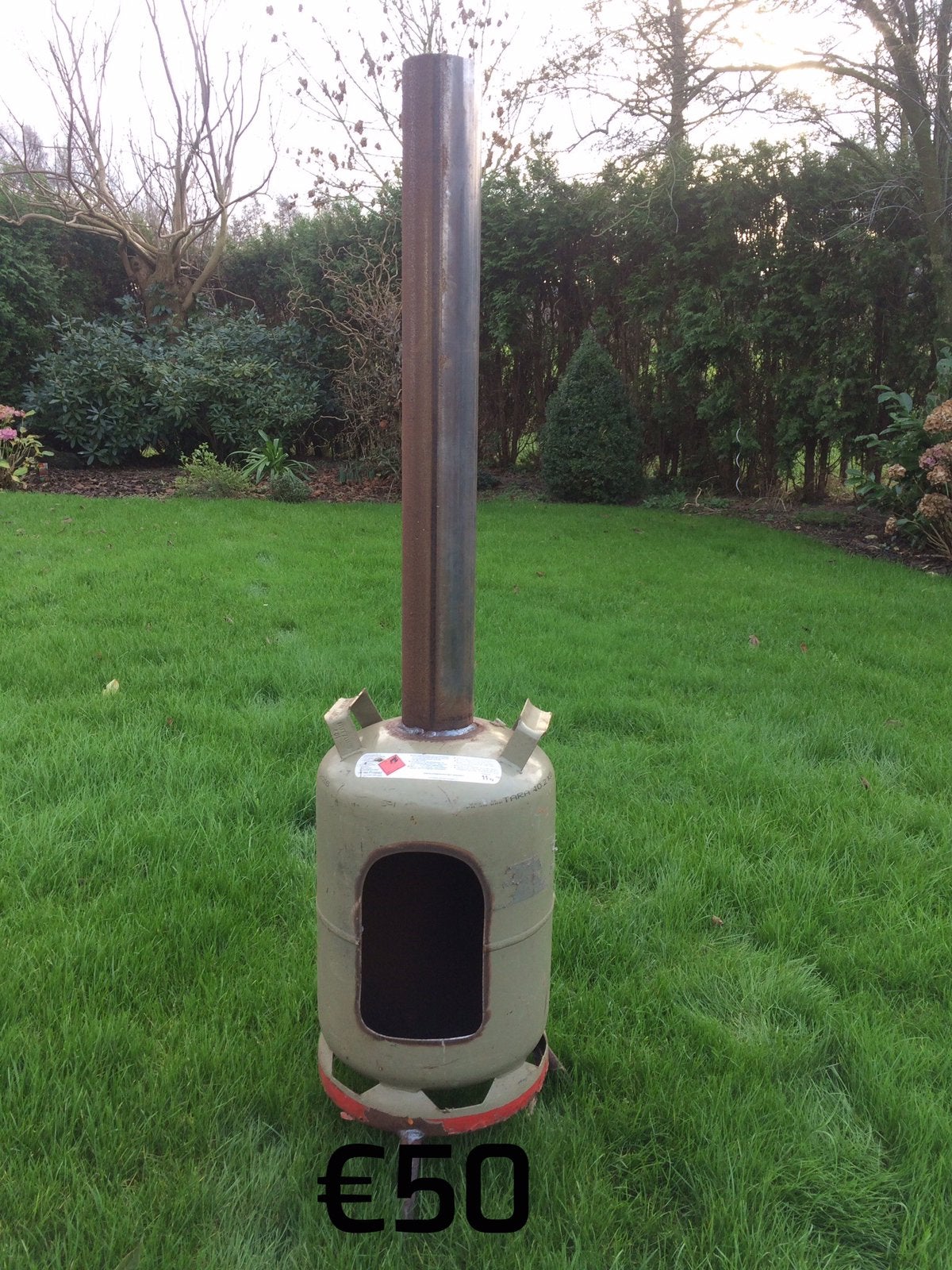 Tuinkachel houtkachel terrasverwarmer gasfleskachel kachels, Ophalen, Nieuw