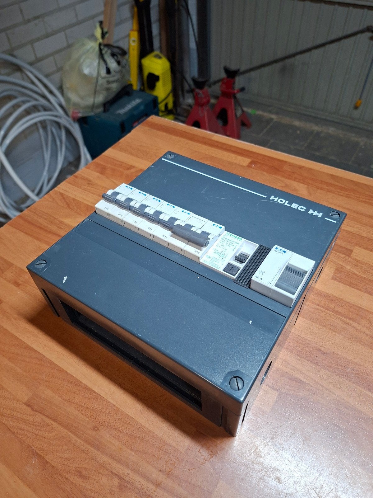 Holec 1 fase meterkast met EATON automaten, Ophalen of Verzenden, Zo goed als nieuw, Eaton, Groepenkast