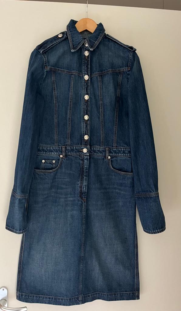 Sportmax Max Mara Denim dress jurk spijkerjurk L 40-42 Wow!, Maat 38/40 (M), Blauw, Ophalen of Verzenden, Zo goed als nieuw