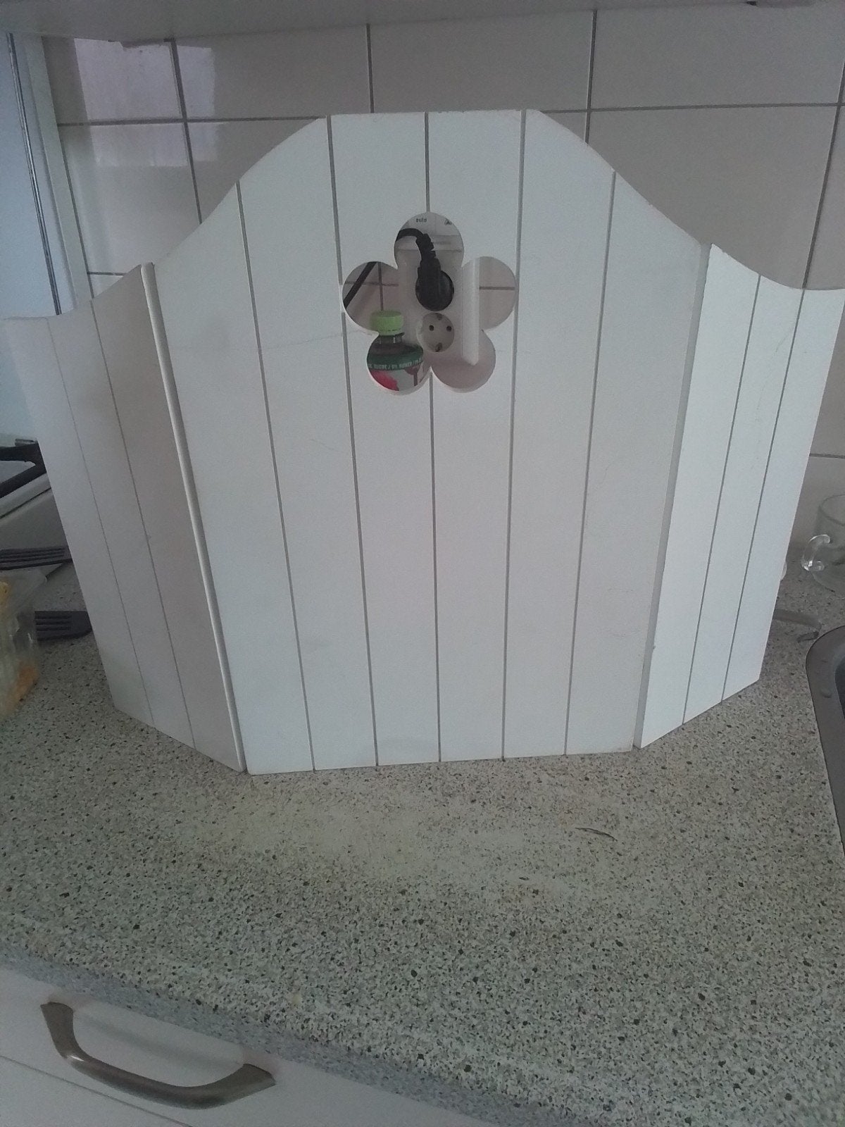 Houten raamdecoratie met bloemmotief - 55x40 cm, Ophalen of Verzenden