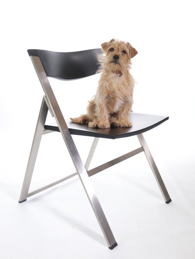Set van 6 P08 klapstoelen Justus Kolberg voor Tecno, Ophalen, Gebruikt, Zwart, Design, Industrieel, Jaren 90