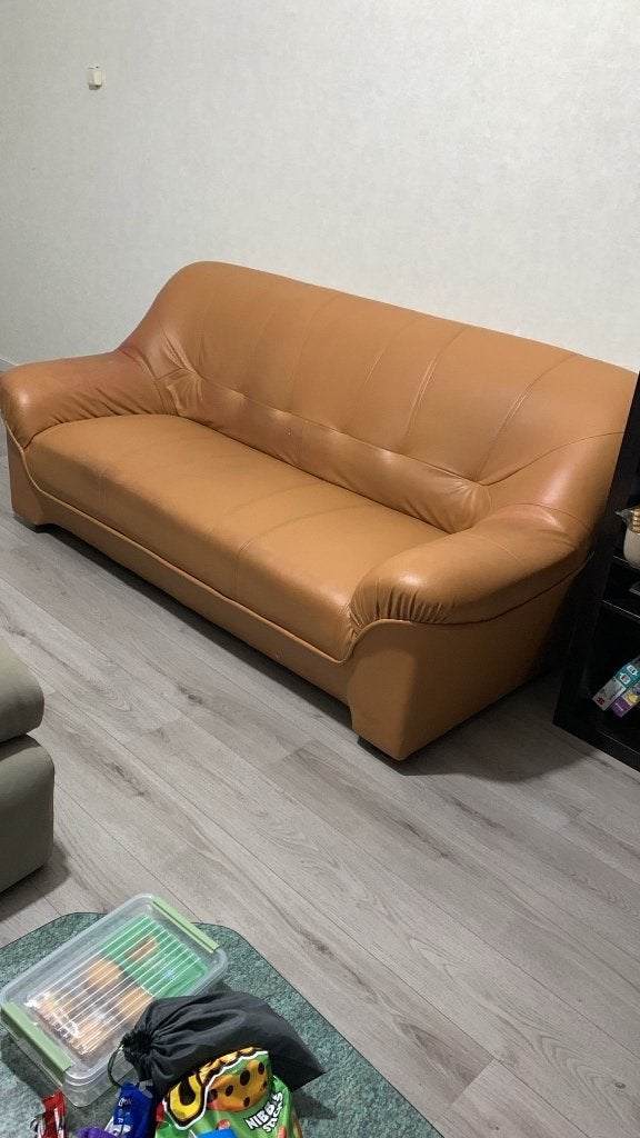 Bank sofa, Ophalen, Zo goed als nieuw, Leer