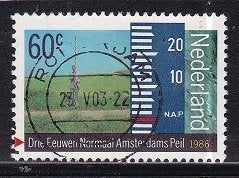 849 - Nederland nvph 1346 gestempeld , Landmeter met baak, Verzenden, Na 1940, Gestempeld