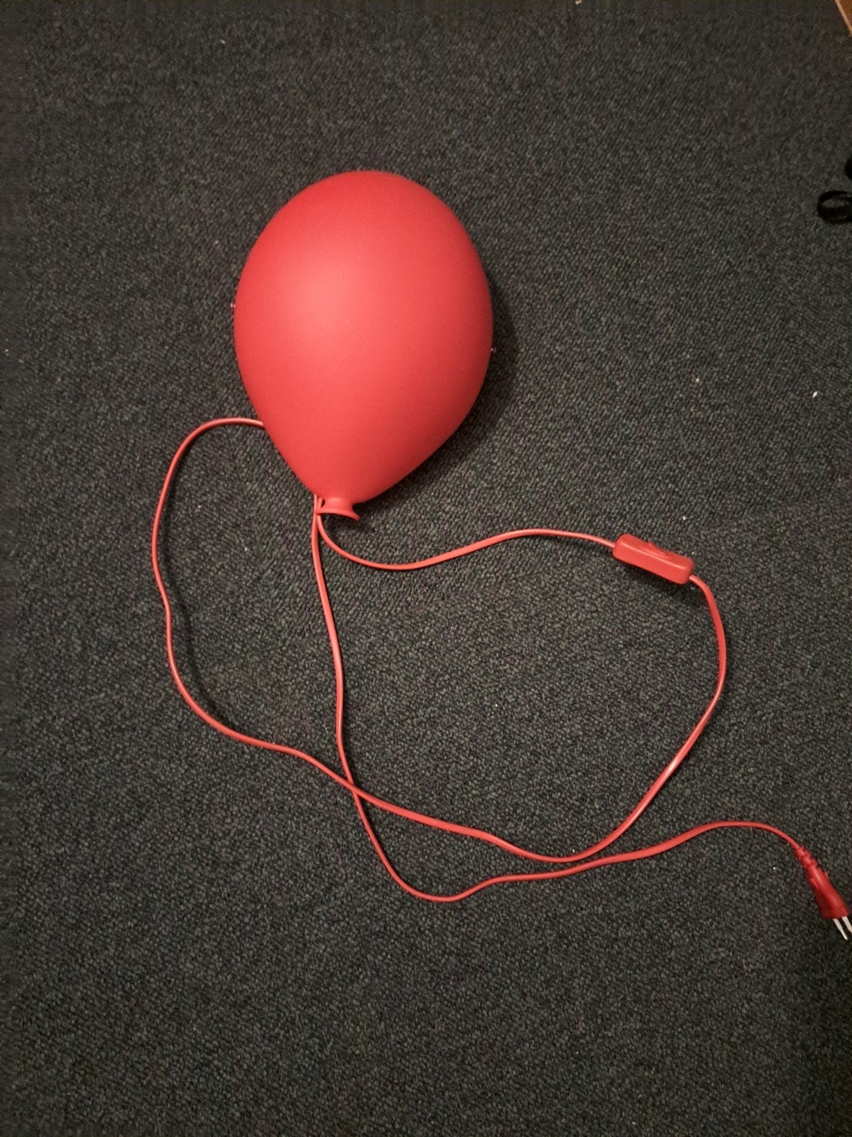 Leuke rode ballon wandlamp, Kunststof, Zo goed als nieuw, Rood, Modern