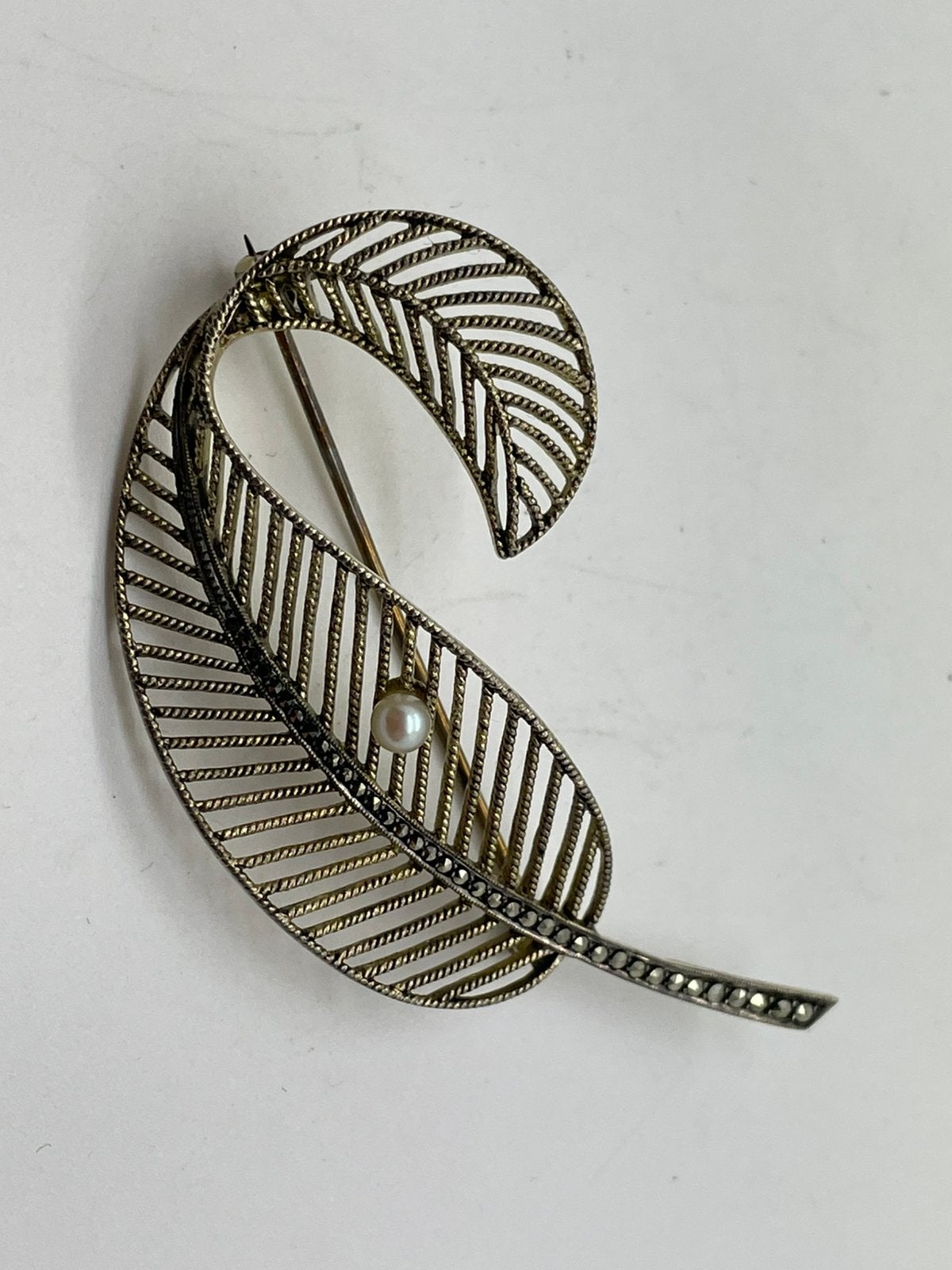 F619 Prachtige zilveren Fahrner broche, Sieraden, Tassen en Uiterlijk, Ophalen of Verzenden, Zilver, Broche, Met edelsteen