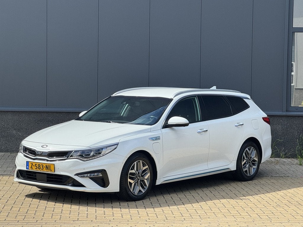 Kia Optima Sportswagon 2.0 GDI PHEV DynamicPlusLine, Auto's, 12 maanden, Gebruikt, Leder en Stof, Wit