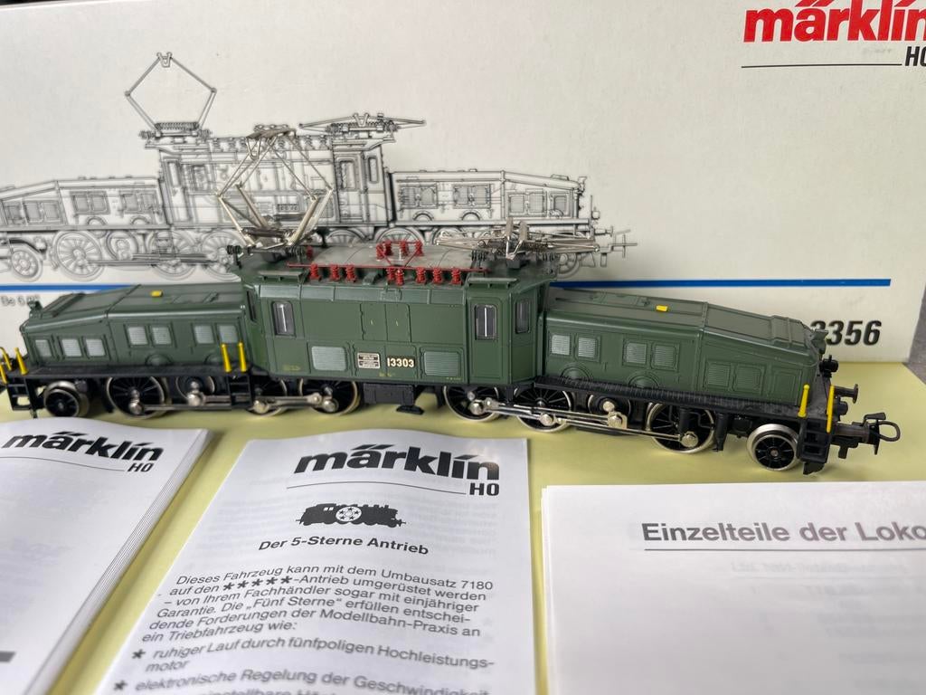 ** Märkln 3056 ** KROKODIL ** Met boekjes **, Wisselstroom, Locomotief, Ophalen of Verzenden, Zo goed als nieuw