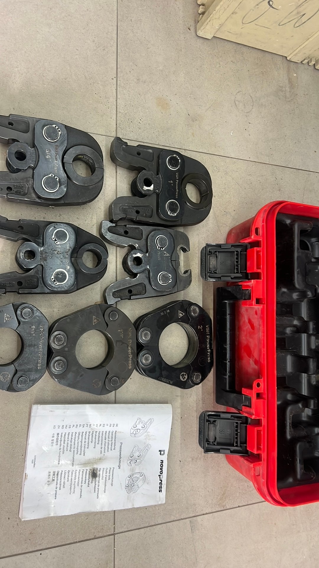 Persbekken set vsh PowerPress 1/2”- 2”, Ophalen of Verzenden, Zo goed als nieuw