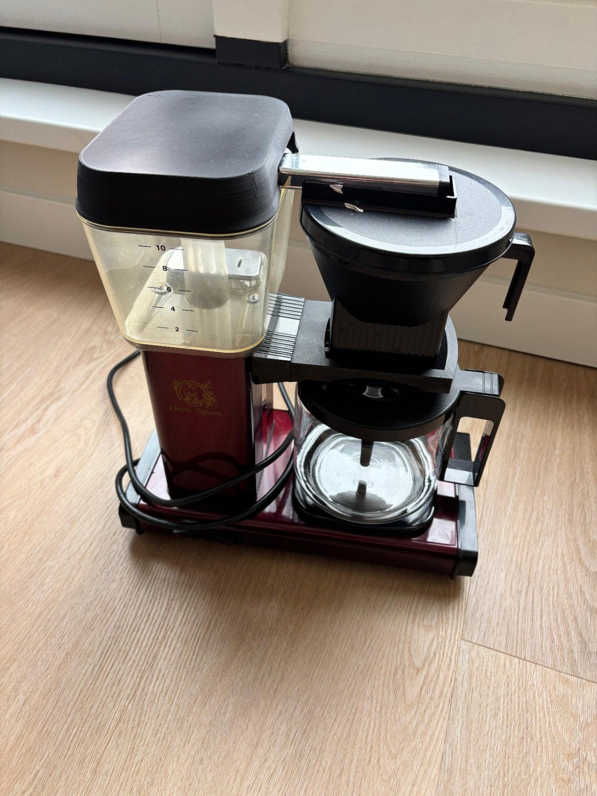 Vintage Moccamaster bordeauxrood van Douwe Egberts, Ophalen of Verzenden, Gebruikt