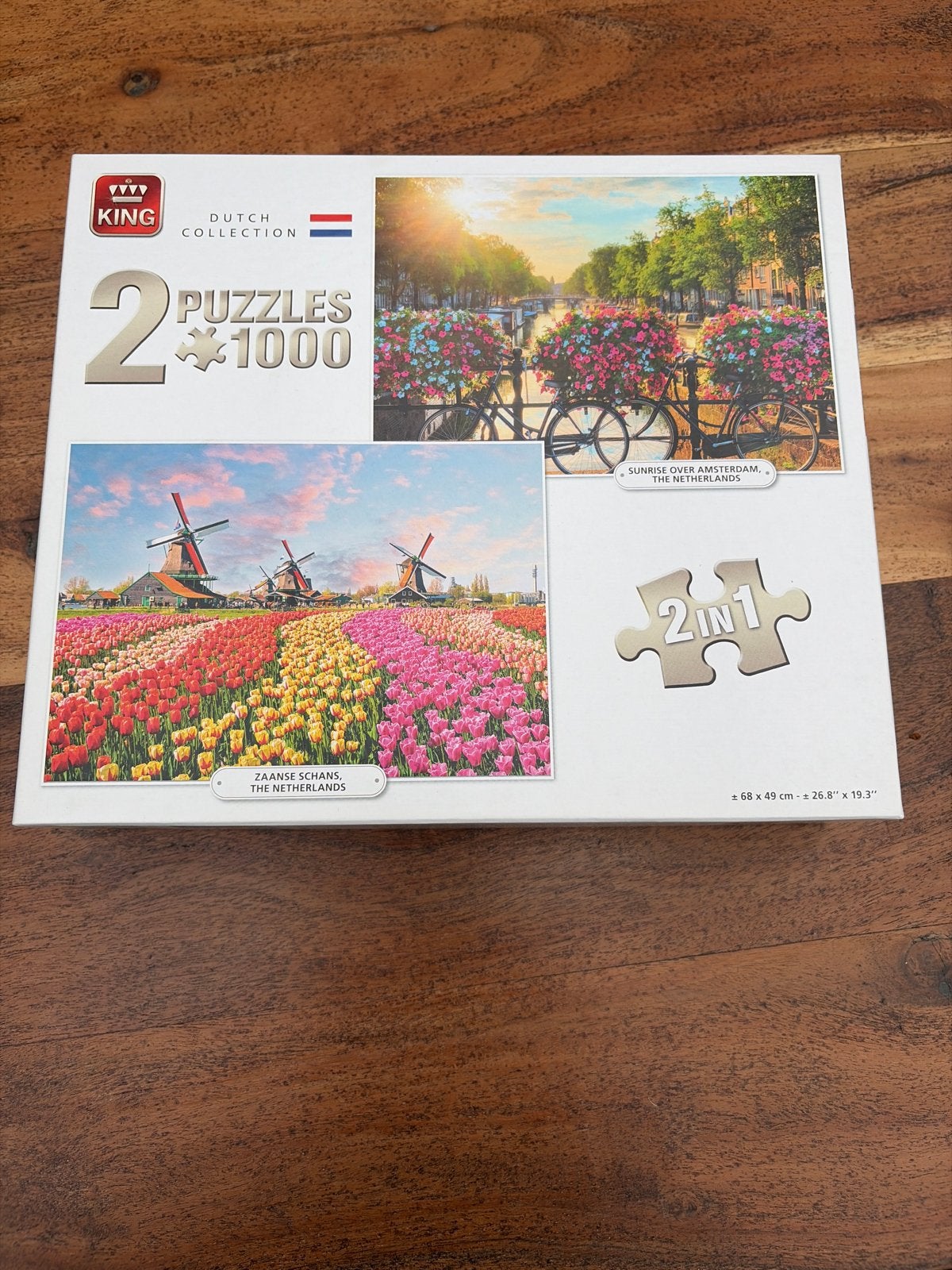 King Dutch Collection: 2 Legpuzzels van 1000 stukjes, Ophalen of Verzenden, 500 t/m 1500 stukjes, Zo goed als nieuw, Legpuzzel
