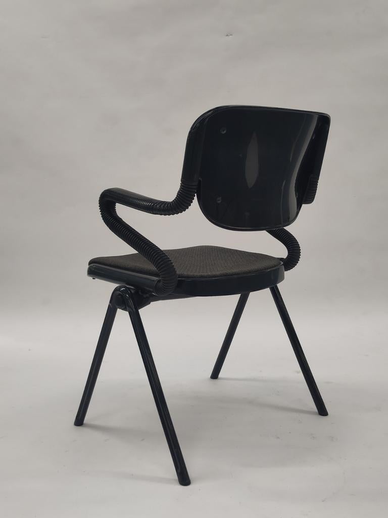 Vintage stoel Castelli Vertebra Open Ark eetkamerstoel, Huis en Inrichting, Stoelen, Ophalen, Gebruikt, ., Zwart
