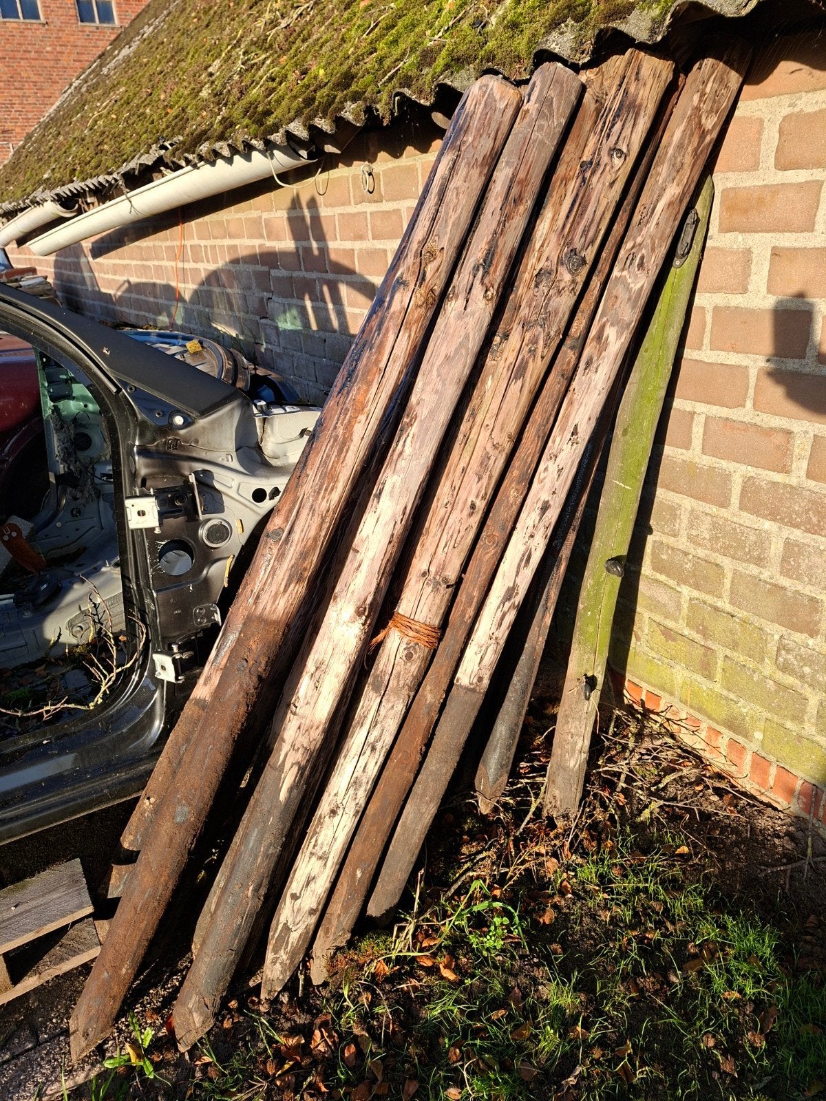 40 stuks houten palen voor afrastering, 180 cm lang, Ophalen