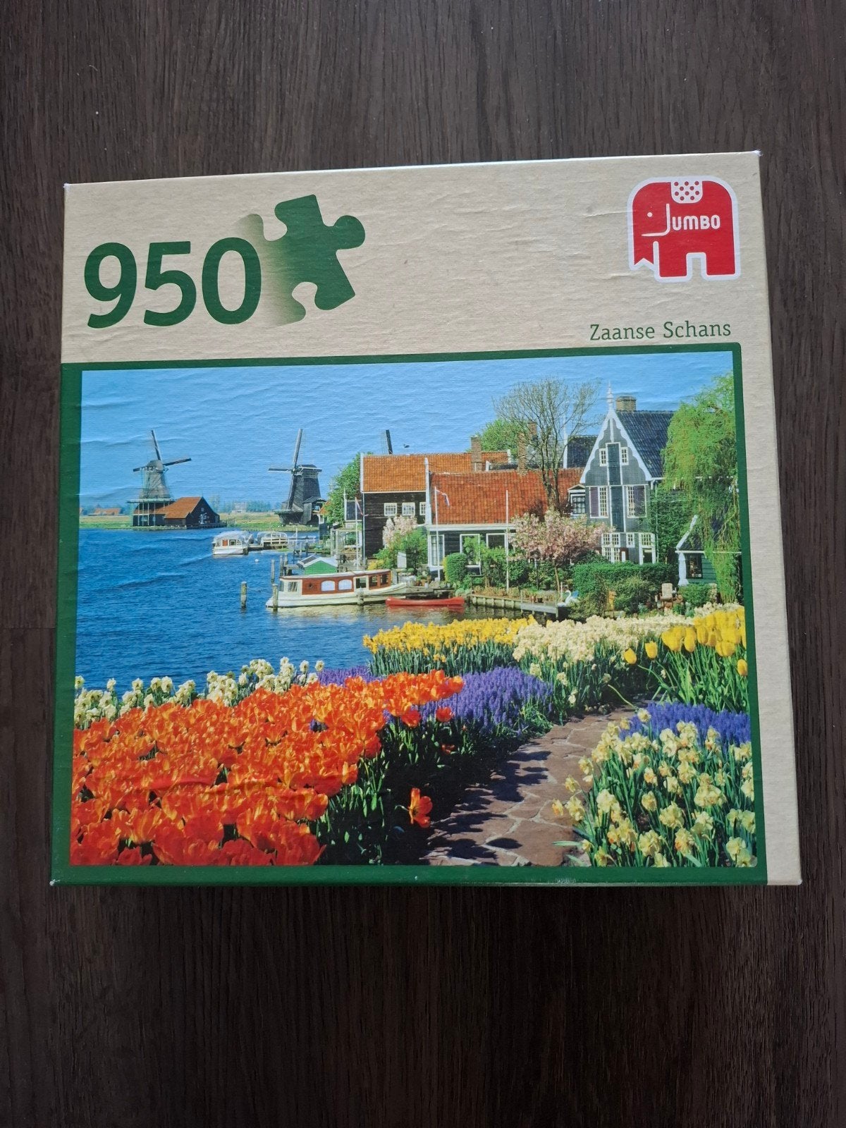Jumbo Legpuzzel Zaanse Schans 950 stukjes, Hobby en Vrije tijd, Ophalen of Verzenden, 500 t/m 1500 stukjes, Gebruikt, Legpuzzel