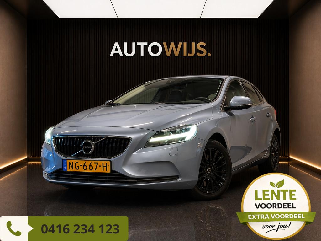 Volvo V40 1.5 T2 Nordic+|AUT|FACELIFT|NL AUTO|GOED ONDERHOUD, Auto's, Volvo, 4 cilinders, 700 kg, Blauw, Leder en Stof