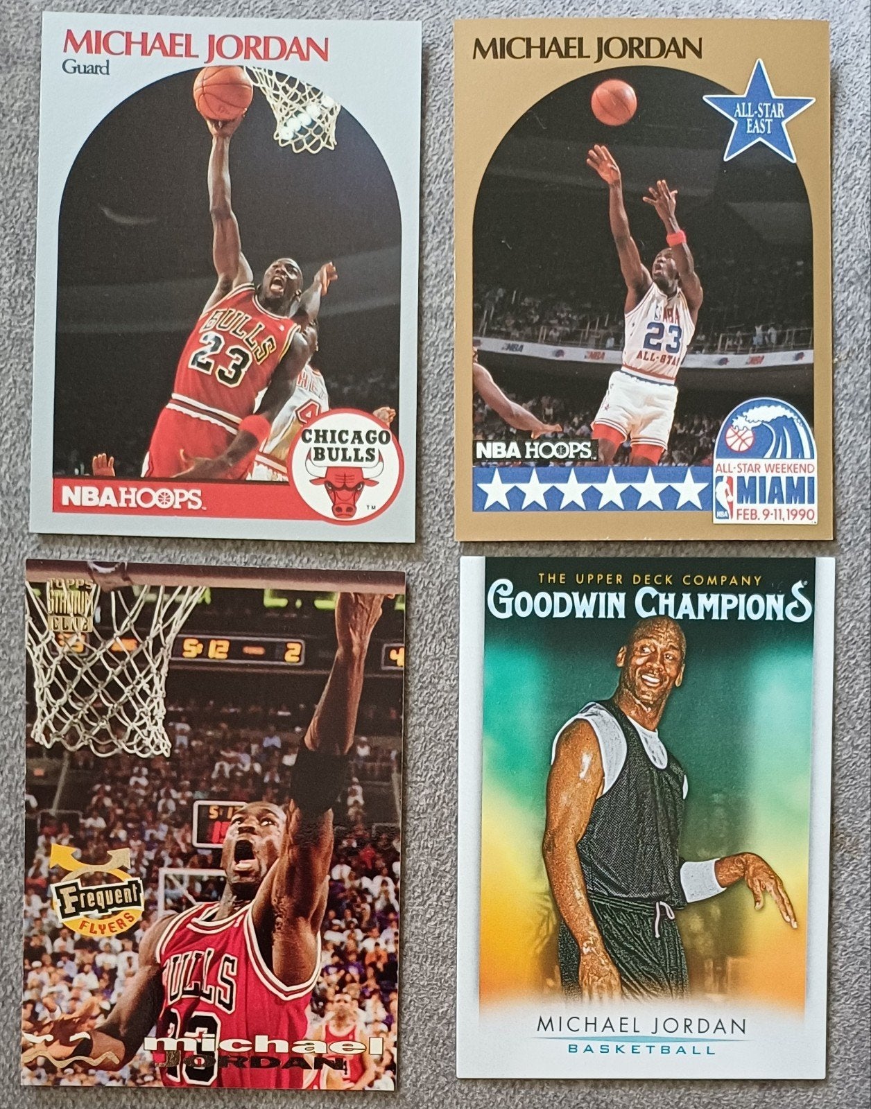Michael Jordan cards. Div. Hoops. NBA. Basketball., Ophalen of Verzenden, Zo goed als nieuw, Overige sporten, Poster, Plaatje of Sticker