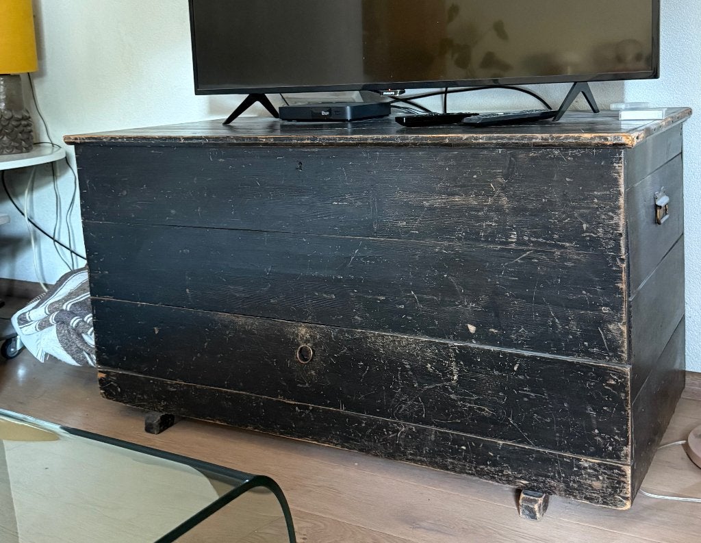 Zwarte (opberg) kist, Ophalen, Gebruikt