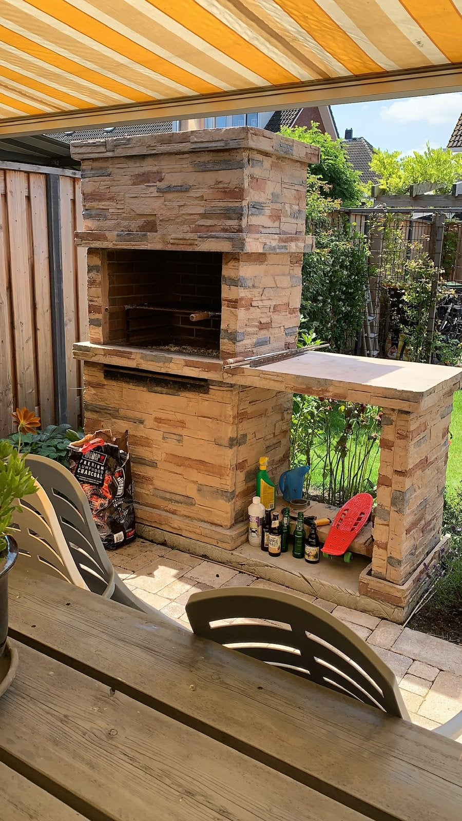 Stenen bbq / tuinhaard, Ophalen, Gebruikt