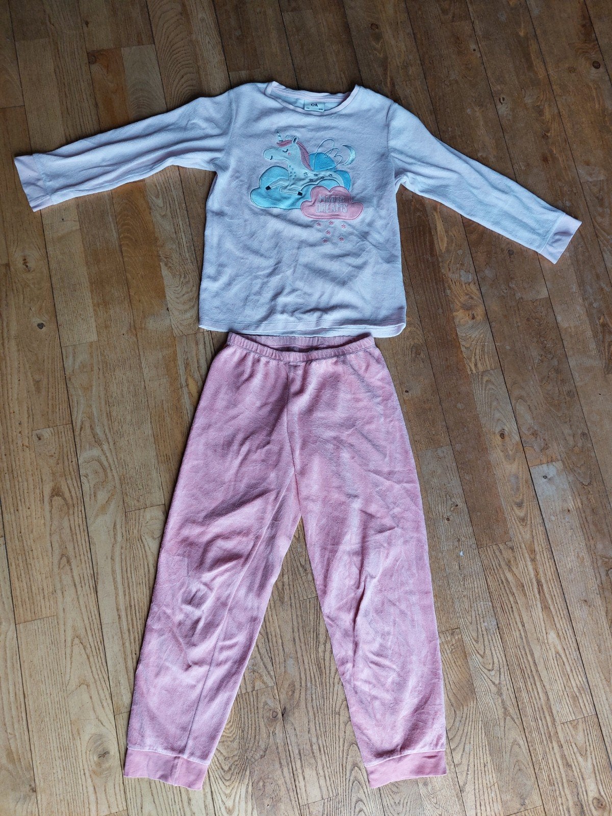 Pyjama Unicorn maat 140, Nacht- of Onderkleding, Gebruikt, Meisje, C & A