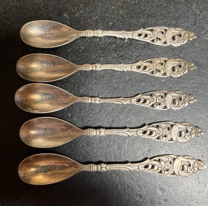 5 Gero gebaksvorkjes met sierlijk decor, Ophalen of Verzenden