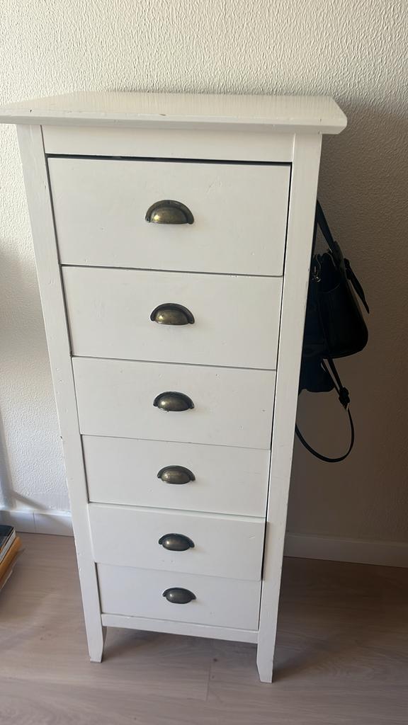 Witte laden kast, Ophalen, 50 tot 100 cm, Zo goed als nieuw, Minder dan 100 cm