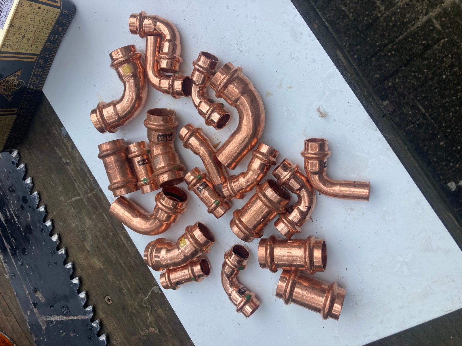 Roodkoperen Viga perskoppelingen 15 en 22 mm samen € 20,00, Ophalen, Nieuw