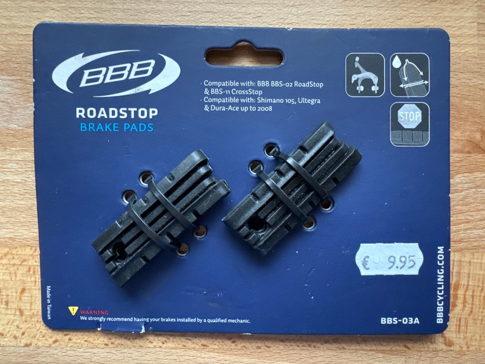 BBB RoadStop Remblokken BBS-03A (spiksplinternieuw!), Fietsen en Brommers, Fietsonderdelen, Remmen, Nieuw, Ophalen of Verzenden