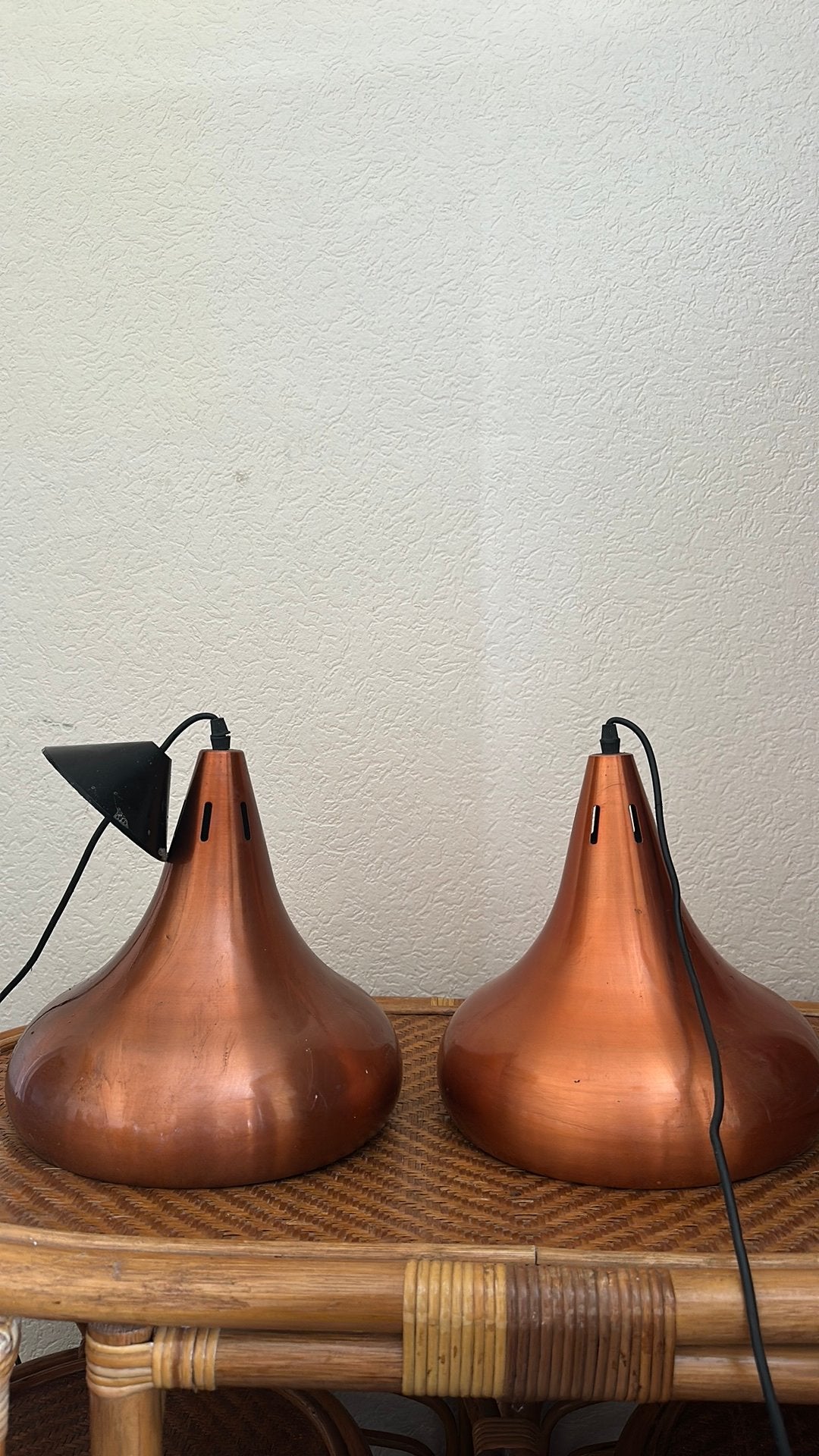 Koper Biljart Tafel Lampen twee stuks, Ophalen
